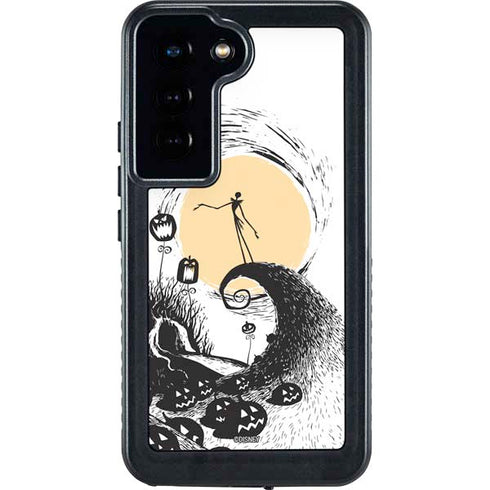 Disney The Nightmare Before Christmas Jack on Spiral Hill Art Galaxy S24 Waterproof Case